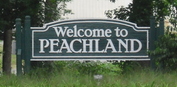welcome to peachland sign north carolina